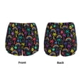 thumbnail image 5 of Lsque Colorful Palms Printed Women's Running Shorts with Liner Pockets,Elastic Quick Dry Workout Athletic Gym Yoga Shorts,Womens High Waist Shorts-Large, 5 of 9