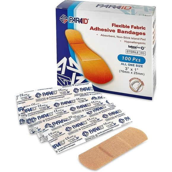 shiyou-Flexible Fabric Bandages - Flex Fabric Adhesive Bandages Finger-Tip Bandages Knuckles and Thumb Bandages for Finger Care and to Protect Wounds from Infection - (100 Count Box)