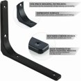 thumbnail image 3 of Wall Shelf Bracket, 4PCS Metal Bracket 200mm x 150mm Heavy Duty Bracket Wall Shelf Support for Industrial Kitchen Wall Decor Radiator Wall Mounting (Black), 3 of 5
