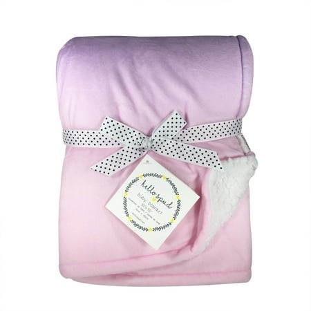 UPC: 0603784753140 | Hello Spud 100% Polyester Ombre Multi Color Plush Gender Neutral Baby Blanket 30 W x 40 L