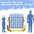 thumbnail image 6 of XJD Jumbo 4-to-Score Giant Game Set 4-in-a-Row Connect Game for Adults Kids Family Fun Height Adjustable w/ Golf Set, Orange, 6 of 9