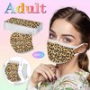 YZHM 30PCS Adult Disposable Face Masks Three-Layer Disposable Dust-Proof Protective Leopard Print Mask