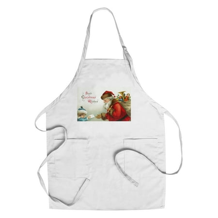 Best Christmas Wishes Little Boy Giving Santa a Letter (Cotton/Polyester Chef's