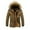 Khaki, variant on Brnmxoke Men's Fleece Lined Parka Jacket Big and Tall Thicken Windproof Down Coat with Faux Fur Collar Hood Snowproof Jackets Plus Size Winter Warm Padded Jacket Beige,XXL