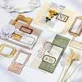 thumbnail image 3 of Mosey 40Pcs/Set Scrapbook Decoration Frame Vintage Hollow White Kraft Paper Thick Planner Diary Journalist Decorative Card DIY Supplies, 3 of 8