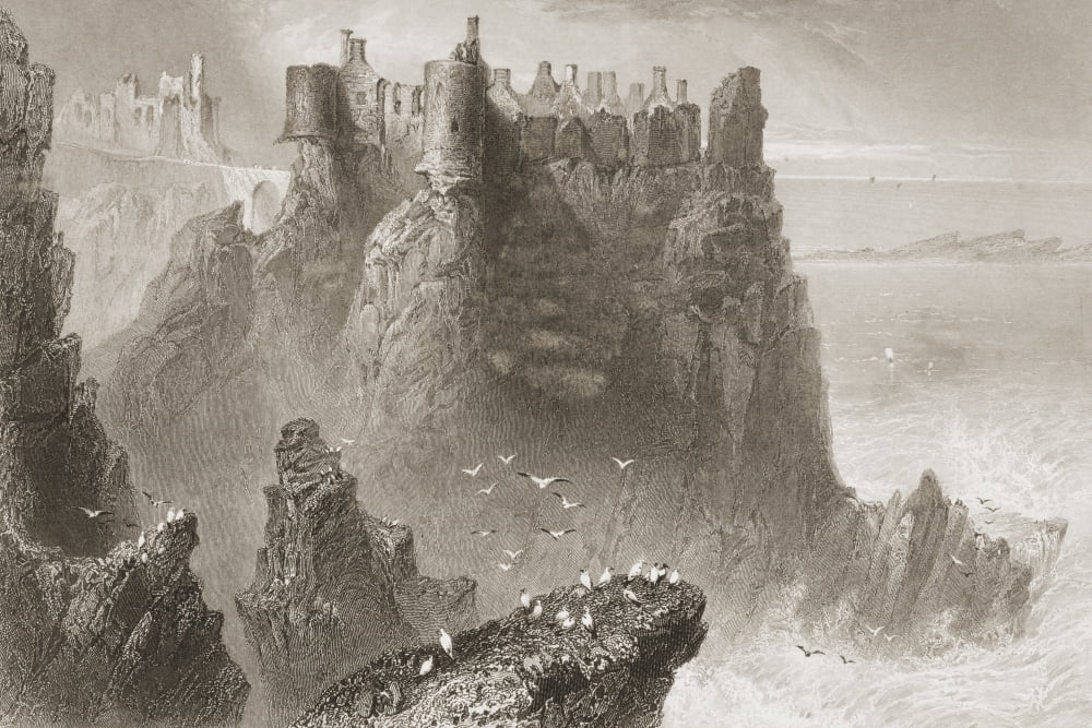 Dunluce Castle County Antrim Ireland Drawn By WHBartlett Engraved By J Cousen From The Scenery And Antiquities Of Ireland By NPWillis And JStirling CoyneIllustrated From Drawings By WHBartlett Publish