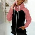 thumbnail image 2 of Vedolay Coat Women 2023 Button Plush Tops Hooded Loose Cardigan Winter Jacket Pink,XL, 2 of 4