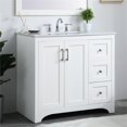 thumbnail image 2 of Elegant Decor Moore 36" Single Quartz Top Bathroom Vanity in White, 2 of 15