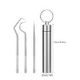 thumbnail image 6 of 3 Pcs Stainless-Steel Toothpicks Reusable Floss Tooth Picks Scraper Dental Tools for Teeth Cleaning Steel Dental Pick Kit By PULMCheerger, 6 of 9