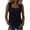 Navy, variant on Womens Linen Tank Tops Trendy Square Neck Summer Cami Blouses Cozy Lightweight Sleeveless Fashion Clothing Navy L
