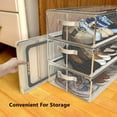 thumbnail image 7 of Hovmgk PVC Foldable Shoe Storage Box, Transparent Large Capacity Organizer, Stackable Storage for Shoes, Dust-Proof & Space-Saving, Durable PVC Material for Home & Bedroom Use, 7 of 7