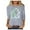 Grey, variant on Women's Christmas Crop Sleeve T Shirt: Snowman Pattern Shirt Merry Christmas T Shirt Christmas Top
