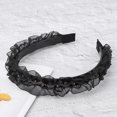 thumbnail image 6 of Unique Bargains 1 Pc Ruffles Rhinestone Headbands for Women Black, 6 of 6