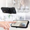 thumbnail image 4 of Decase Fashion Hybrid Phone Case Compatible with Motorola Razr 40 Wallet Cover with Ring Crossbody Wrist Strap Lanyard Credit Card Holder Slot Fits for Motorola Razr 40 2023 Women Men,Black, 4 of 9