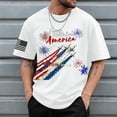 thumbnail image 2 of Ramiter Men's 250th America Anniversary Casual Printed T-Shirt American Flag Shirt Men 250 Years of Freedom Shirt(White,2XL), 2 of 6