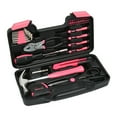 thumbnail image 1 of Mistaha 39-Piece Pink Home Repair Tool Set with Plastic Toolbox - Manual Toolkit for Emergency Use - Includes Measuring Tape, Hammer, Pliers, Bit Handle, Magnetic Rod, Scissors, Utility Knife, 4, 1 of 6