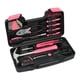 thumbnail image 1 of Juego de herramientas de 39 piezas para reparaciones en casa con maletín rosa - incluye martillo, alicates, destornilladores, llaves hexagonales y más. Ideal para mantenimiento y emergencias., 1 of 6