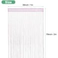 thumbnail image 2 of Topboutique Door String Curtain Decorative Fringe Curtains Wall Panel Fringe Silver Ribbon Thread Fringe Window Panel Room Divider Strip Tassel for Wedding Party Home,Pink,39"x79", 2 of 7