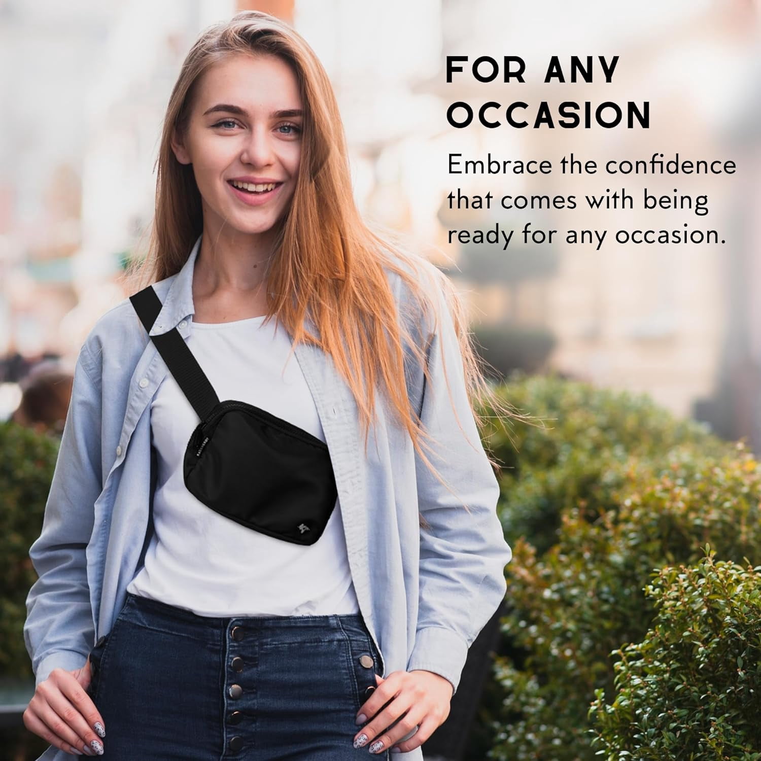 RadEnergy Faraday Crossbody Bag, Black, 1 Pack, Signal-Blocking RFID Holder for Men and Women, Nylon