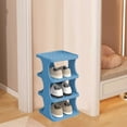 thumbnail image 2 of WRKEKC Clearance Foldable 4-Tier Shoe Rack, Space-Saving Metal Frame Organizer for Entry or Dorm, Easy Assembly Design with Slatted Shelves for Shoes, Boots, or Accessories, 2 of 6