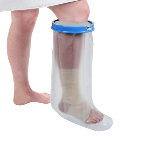 Short Leg Cast - Water Proof Leg Cast Cover for Shower by TKWC Inc - #5738 - Watertight Foot Protector