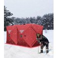 thumbnail image 5 of Lumiparty Pop-up Ice Fishing Shelter, 5-7 Person Insulated Tent, Portable Hub-Style Ice Fishing Shelter, 68 Square Feet of Fishable Area,  Red, 5 of 7