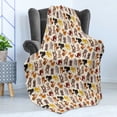 thumbnail image 4 of Cartoon Animal Soft Flannel Fleece Throw Blanket, Friendly Jungle Animals Happy Mammals Life in Forest Themed Print, Cozy Plush for Indoor and Outdoor Use, 50" x 60", Multicolor, by Ambesonne, 4 of 5