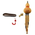 thumbnail image 1 of Hulusi Flute with Storage Bag Case Metal Traditional for Show Exercise Gift c key, 1 of 9