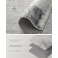 thumbnail image 2 of Area Rug, 3x5 ft Rug for Living Room, Non-Slip Carpet, Modern Abstract Style, Home Decor, for Bedroom, Kitchen, Entryway, Dining Room, Machine Washable, Dove Gray UTAR072G01 Dove Gray 3' x 5', 2 of 5