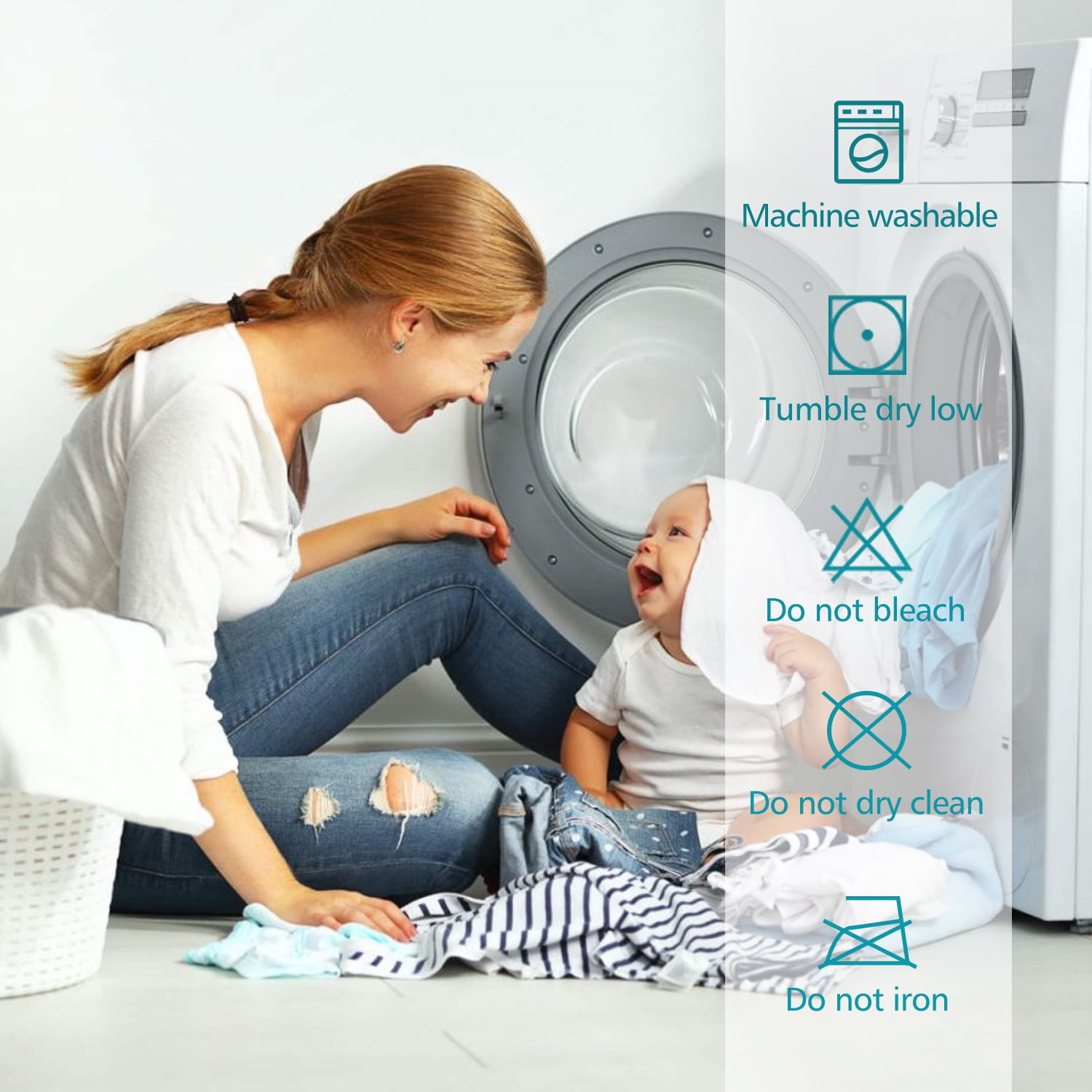 HAOK Waterproof Fitted Microfiber Mattress Protector, King, 2 Pack
