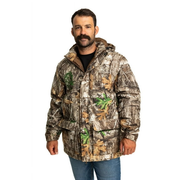 Realtree Men’s Camo Waterproof Hunting Parka - Insulated Cold Weather Jacket with Scent Control Technology