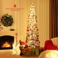 thumbnail image 4 of Costway 6 FT Snow-flocked Artificial Christmas Tree with 220 Warm White LED Lights, 8 Modes, 4 of 10