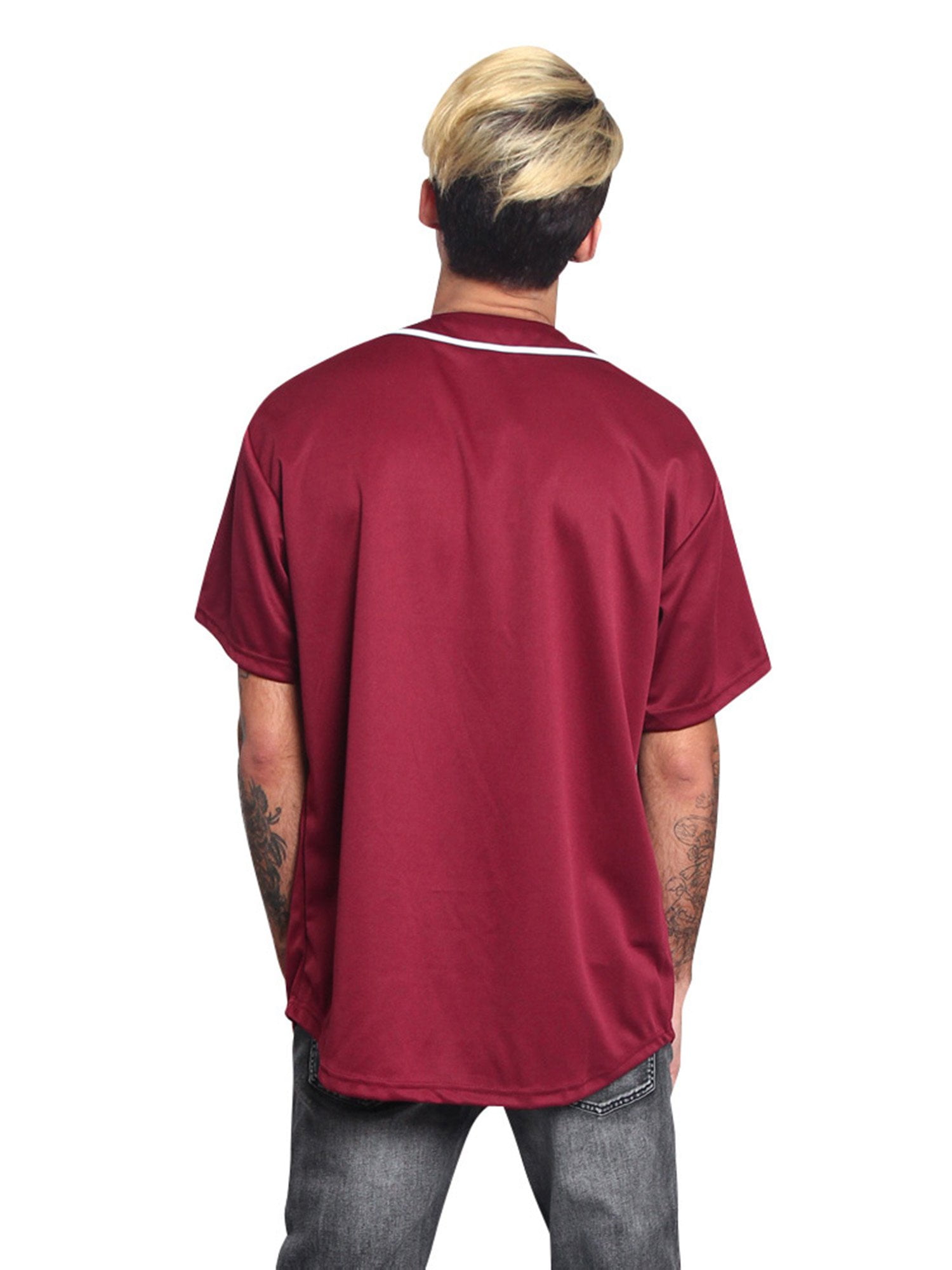 Victorious Men's Classic Button Down Baseball Jersey Shirt Victorious Men's Classic Button Down Baseball Jersey Shirt