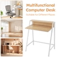 thumbnail image 6 of 31.5" 2 Tier Small Computer Desk PC Laptop Table, Computer Study Writing Workstation for Home Office, Natural, 6 of 9