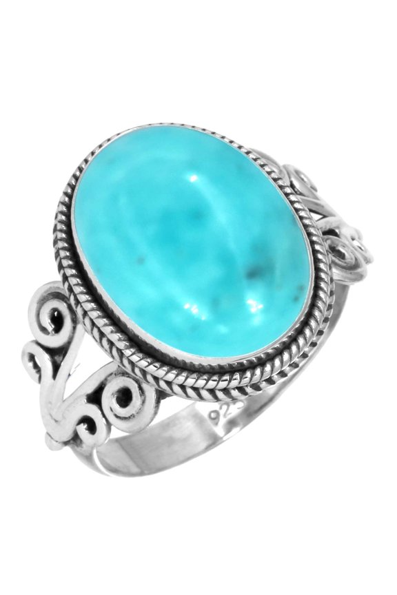 Natural Smithsonite Women Jewelry 925 Sterling Silver Ring