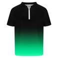 thumbnail image 4 of Golf Shirts for Men with Zipper Short Sleeve T-Shirts Mens Trendy Gradient Printed Pullover Breathable Collared Athletic Workout Tees Tops, 4 of 4
