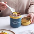 thumbnail image 4 of Japanese Kids Lunch Box Stainless Steel Food Thermal Cup Picnic Portable Bento Container With Tableware Kitchen Accessories Blue, 4 of 6