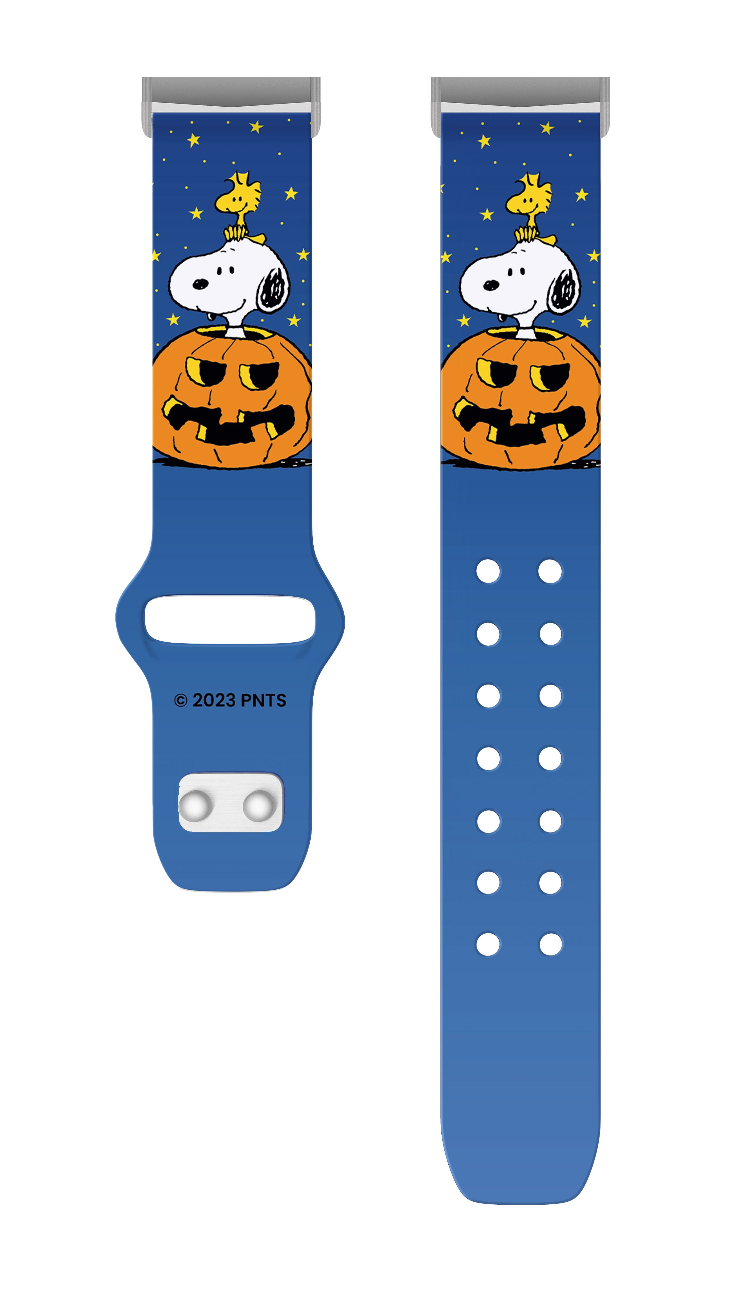 Peanuts Halloween HD Unisex Watch Band Compatible with FitBit Versa 3 & Sense (20mm Long Jack-o-Lantern) by Affinity Bands