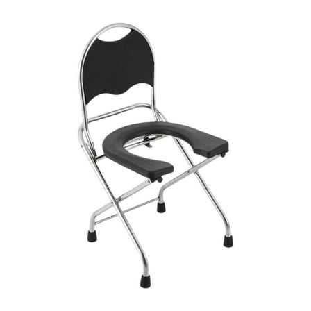 Zxpjkyu Portable Toilet for Camping with Backrest Multifunctional Seniors Folding Toilet