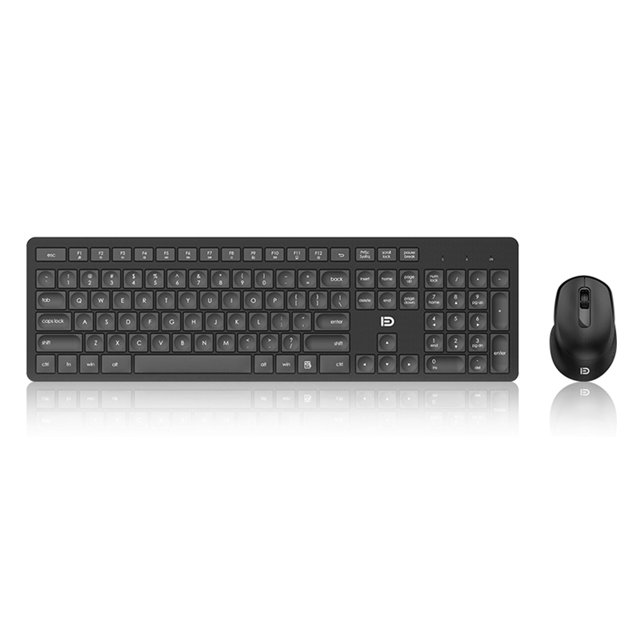 Combo FUDE EK783 2.4G Teclado inalámbrico y mouse Combo Juego de teclado y mouse portátil Plug and Play de bajo ruido para juegos de oficina Negro FUDE Combo
