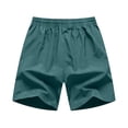 thumbnail image 5 of Men's Shorts Lightweight Solid Color Cargo Shorts Drawstring Elastic Waist Shorts Summer Lightweight Running Shorts Walking Shorts, 5 of 7