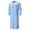 Light blue, variant on Mens Nightgown Loose Comfy Pajamas Long Sleeves Soft Plain Night shirts Henley Big Tall Sleepwear Loungewear