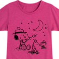 thumbnail image 3 of Peanuts - Snooping Camping - Toddler And Youth Girls Short Sleeve Graphic T-Shirt, 3 of 6