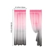 thumbnail image 4 of FEOLGEHLY 2 Pack Bedroom Curtains 96 inch Length Two-Tone Gradient Sheer Curtain, Polyester Rod Pocket Drapes Window Shades for Living Room Bedroom Decor, 1 Panel(52x96"), 4 of 6