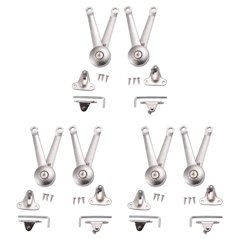 Support Hinge in Satin Lid Stay with Soft Hinge Support Max Weight