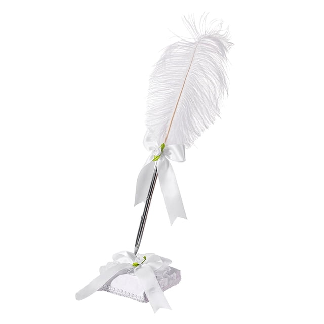 Bolígrafo de pluma para libro de visitas, bolígrafo para escribir, bolígrafo elegante para firmar en bodas. Estilo B