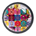 thumbnail image 2 of 4 Pcs robots pattern Knobs for Kitchen Cabinet Cupboard Dresser Bookcase Drawer Pulls Handles Round Home Decor, 2 of 7