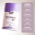thumbnail image 2 of Health Hack Multiwomen Gummies Multivitamínico Femenino con Probióticos, Biotina y Colágeno Sabor Fresa 60 Gomitas, 2 of 7