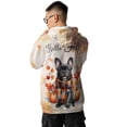 thumbnail image 5 of Hello Fall French Bulldog Scarf Welcome Autumn with Leaves Pumpkins All Over Print 3D Hoodie Unisex Merch Hoodies Dog Lover Gifts - 00011, 5 of 6