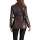 thumbnail image 3 of Chaqueta Blazer de Cuero Sintético para Mujeres INSPIRE CHIC con Botones, Solapa con Muesca, Cinturón en la Cintura y Bolsillos, 3 of 6